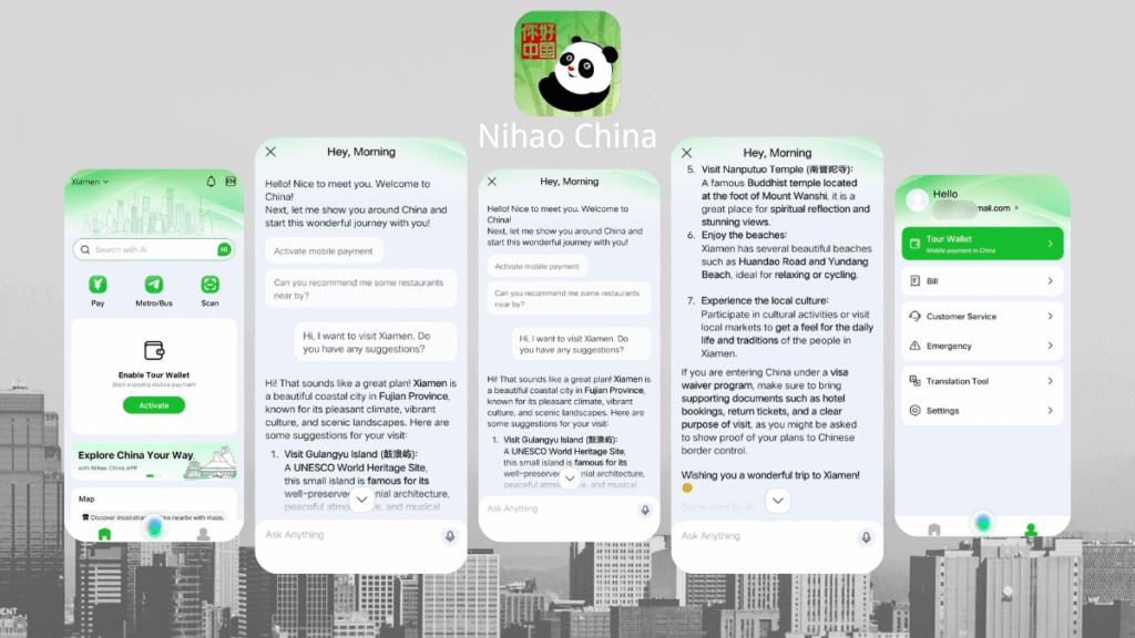 Testing Nihao China App on the streets of Xiamen, China